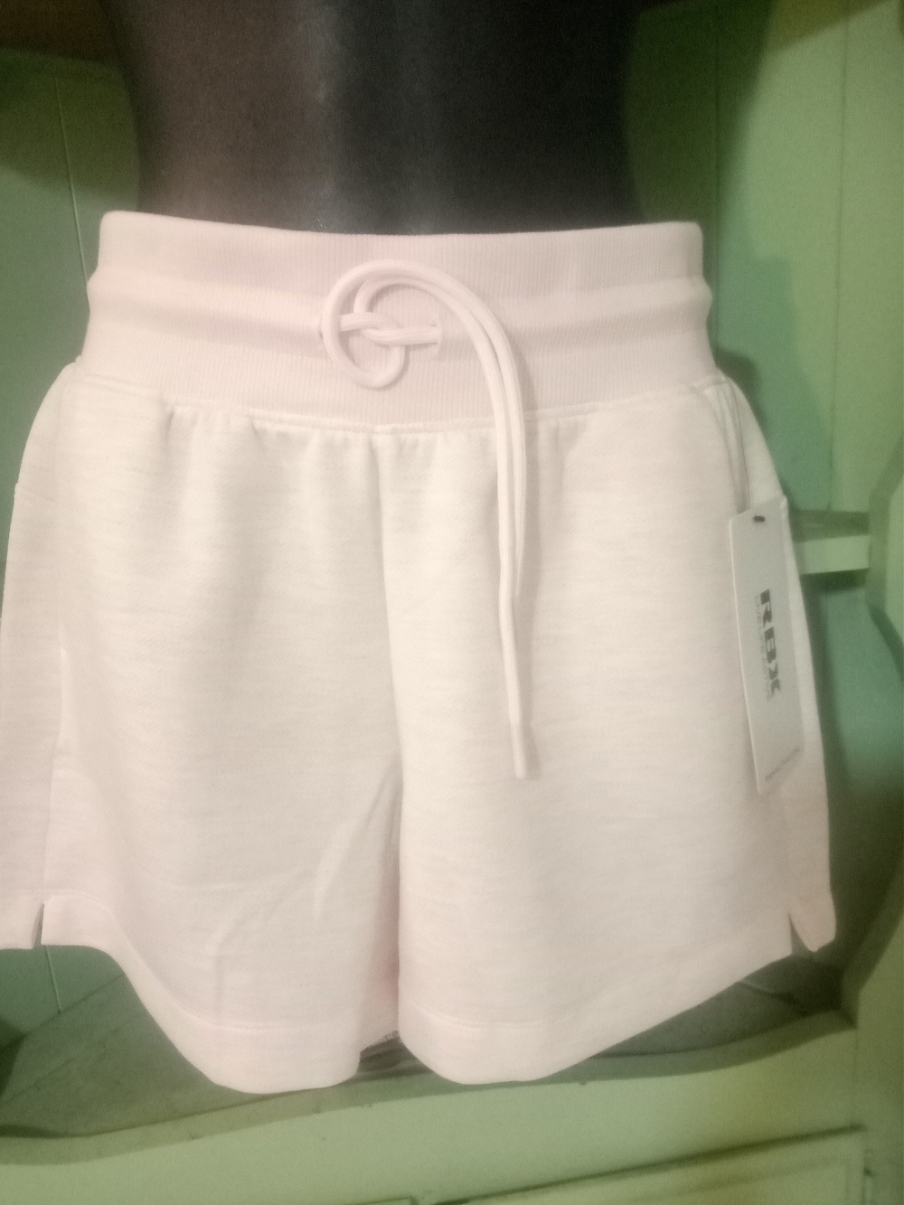 RBX White Drawstring Athletic Lounge Shorts